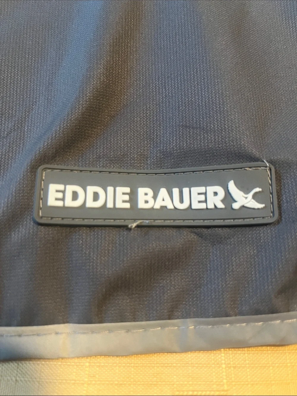 Eddie Bauer Pink and Gray Colorblock Dog Rain Jacket with Hood- Size Large
